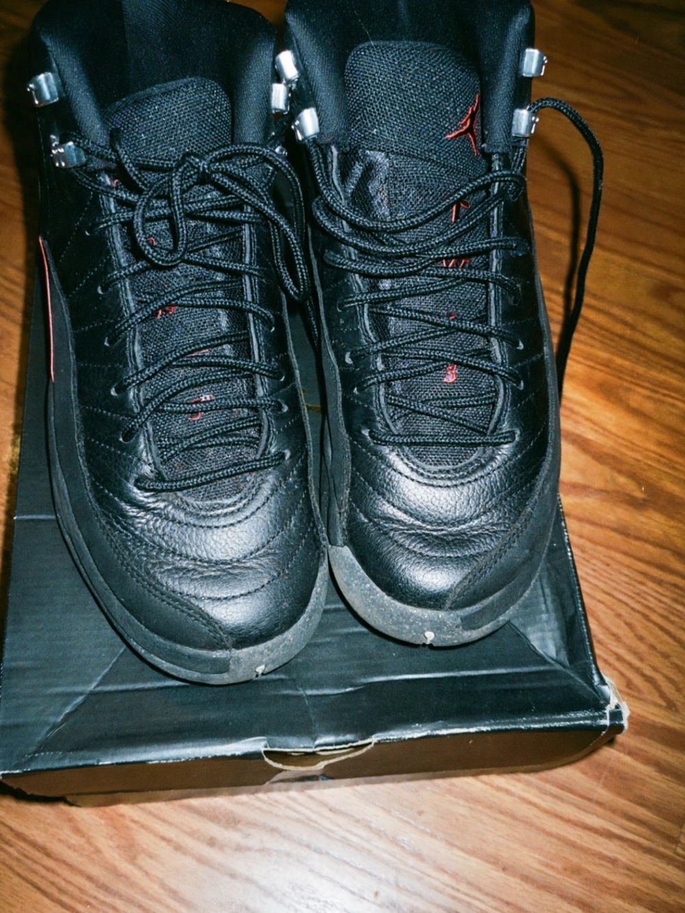 Jordan Kids Black Sneakers with Red Accents
